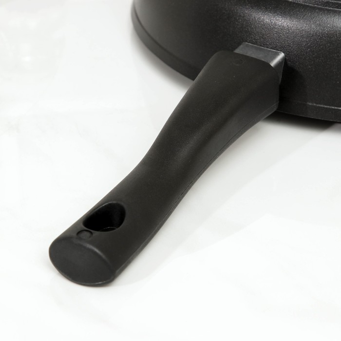 Сковорода &laquo;Традиция&raquo;, d=28 см, съёмная ручка, антипригарное покрытие, цвет чёрный