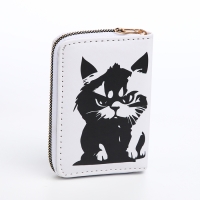 Кошелёк детский на молнии &laquo;Выбражулька&raquo;, цвет белый/чёрный