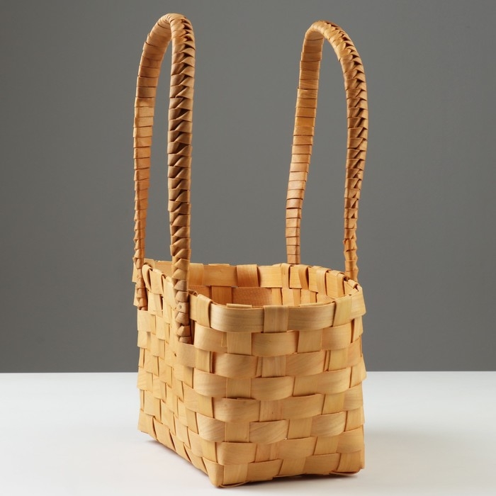 Корзина плетеная, 31 x 18,5 x 15/34,5 см, секвойя Корзина плетеная, 31 x 18,5 x 15/34,5 см, секвойя