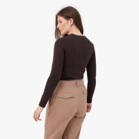 Лонгслив женский MINAKU: Basic line цвет шоколадный, р-р 48 Лонгслив женский MINAKU: Basic line цвет шоколадный, р-р 48