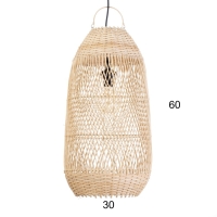 Светильник потолочный из ротанга "Буана" 1х120Вт, Е27, 30х30х60 см