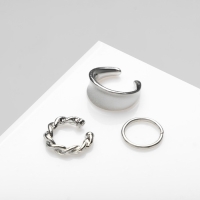 Серьги &laquo;Каффы&raquo; манжеты, набор 3 шт., цвет серебро