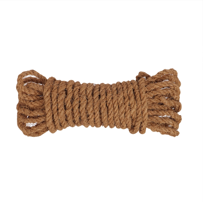 Канат кокосовый, кручёный, диаметр 8 мм, бухта 10 м, Greengo Канат кокосовый, кручёный, диаметр 8 мм, бухта 10 м, Greengo