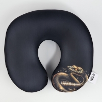 Новый год. Подушка для путешествий антистресс &laquo;Змея&raquo;, черно-золотой