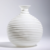 Ваза для цветов &laquo;Аркадия&raquo; из стекла, белая 23 х 21 х 21 см