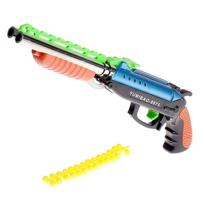 Детское оружие Ружьё пневматическое «Двустволка», стреляет силиконовыми пулями, цвета МИКС Детское оружие Ружьё пневматическое «Двустволка», стреляет силиконовыми пулями, цвета МИКС