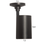 Светильник "Рум" GU10 10Вт черно-золотой 8х18х14 см