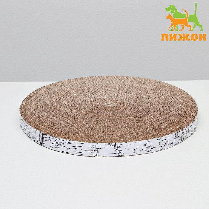 Гофрокогтеточка Гофрокогтеточка "Пижон" круглая "Спил березы", с пропиткой, 35 х 2,5 см