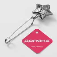 Сито из нержавебщей стали для чая Доляна «Звезда», 16,5 см, цвет серебряный Сито из нержавебщей стали для чая Доляна «Звезда», 16,5 см, цвет серебряный