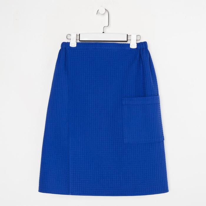 Полотенце банное Этель «Килт» с карманом 60*140 см. цв. ярко-синий, 100% хл, вафля 240 г/м2 Полотенце банное Этель «Килт» с карманом 60*140 см. цв. ярко-синий, 100% хл, вафля 240 г/м2