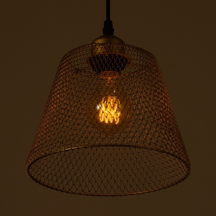 Светильник BayerLux "Фиш" Е27 40Вт золото  20х20х16-116см