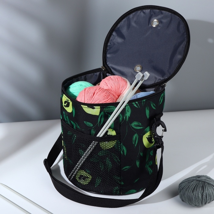 Сумка-футляр &laquo;Зелень&raquo;, 2 люверса, d = 21 &times; 23 см, цвет разноцветный