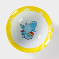 Набор детской посуды из керамики Доляна &laquo;Слонёнок&raquo;, 3 предмета: кружка 230 мл, миска 400 мл, тарелка d=18 см