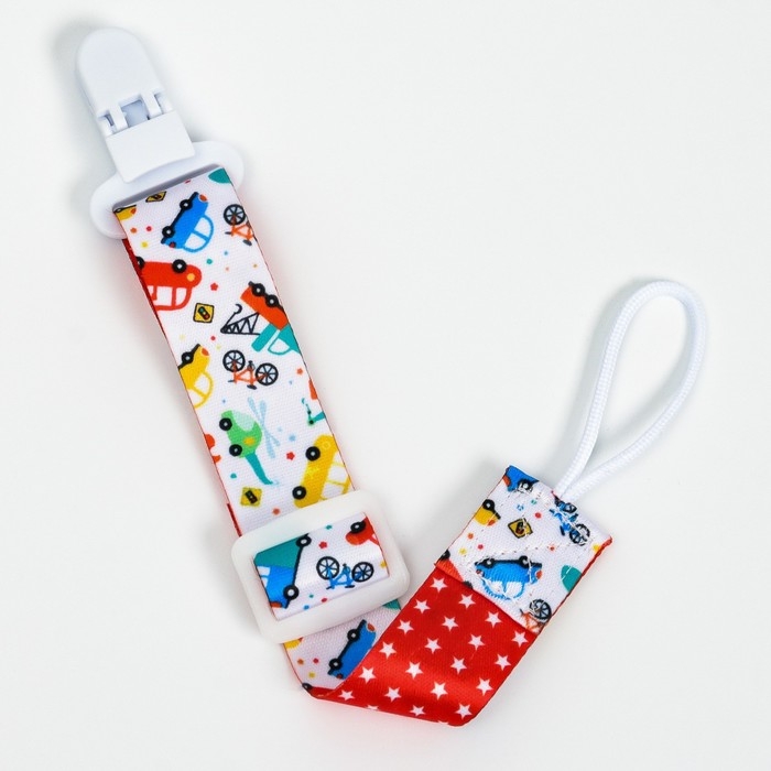 Держатель для соски - пустышки &laquo;Транспорт&raquo;, на ленте