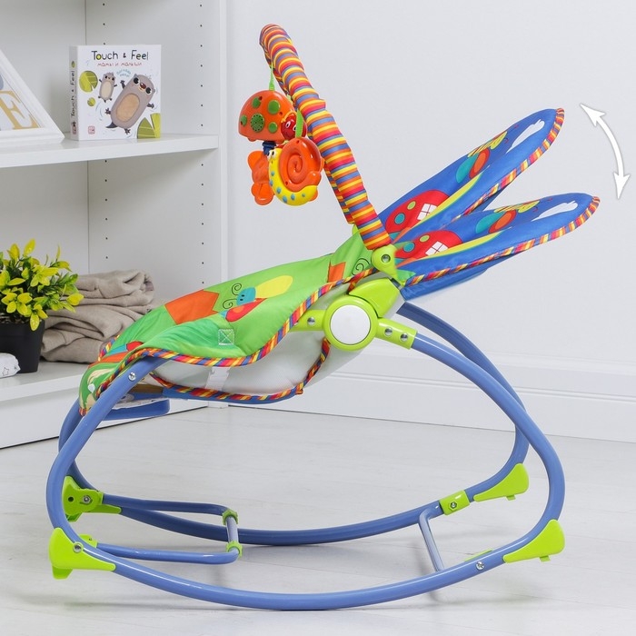 Шезлонг &laquo;Улитка и друзья&raquo;, с погремушками