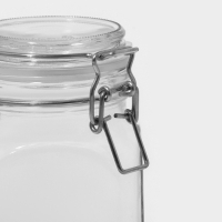 Банка стеклянная для сыпучих продуктов &laquo;Прозрачная&raquo;, 900 мл