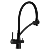 Cмеситель для кухни Accoona A5179FF-13, однорычажный, с выходом для питьевой воды, черный