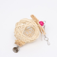 Гнездо для птиц с колокольчиком, 13 х 28 см, лоза