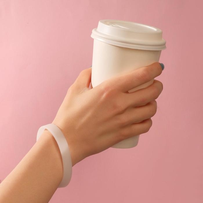 Силиконовый браслет &laquo;Светонакопительный&raquo;, цвет белый, 20 см