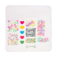 Набор для творчества &laquo;Создай своё украшение&raquo;, светящиеся бусины, 10 браслетов, 8 видов бусин