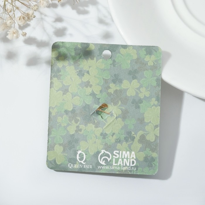 Брошь &laquo;Клевер&raquo; роскошный, цвет тёмно-зелёный в золоте