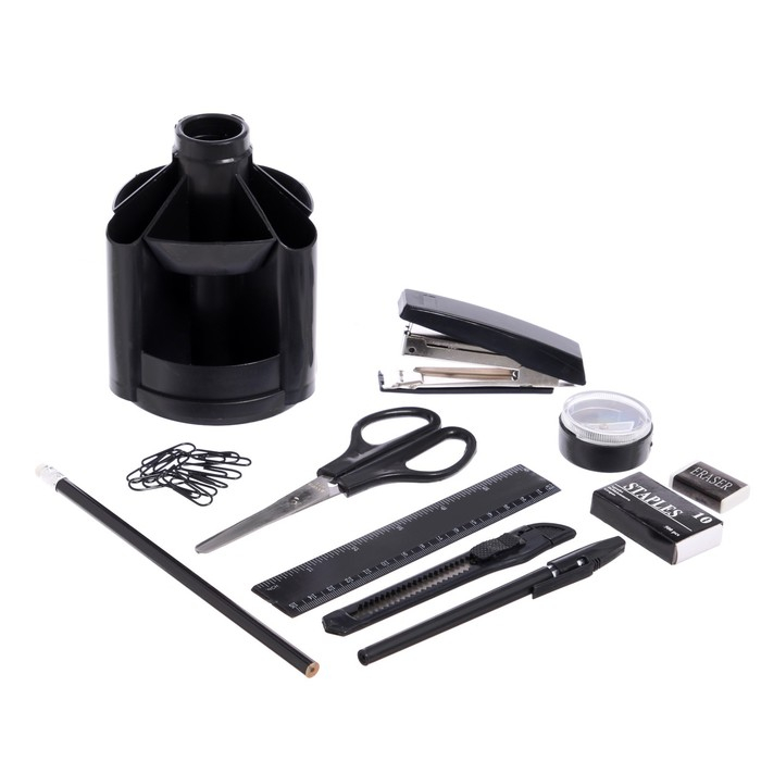 Канцелярский набор 11 предметов, STAFF Канцелярский набор 11 предметов, STAFF "Минидеск", вращающийся