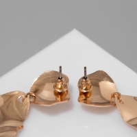 Серьги металл &laquo;Атмосфера&raquo; кувшинка, цвет золото