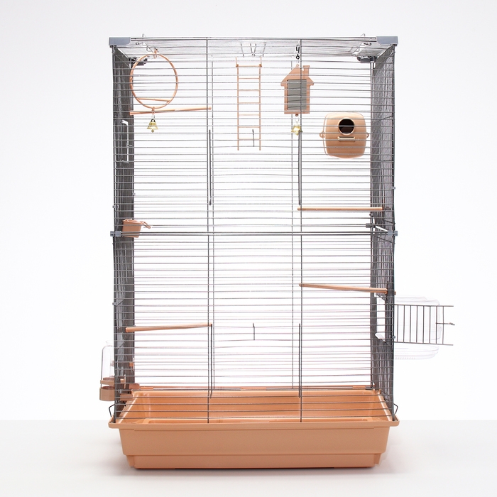 Клетка для птиц Клетка для птиц "Пижон" №104-Б, разборная, 2 секции, 58 х 40 х 88см, бежевая