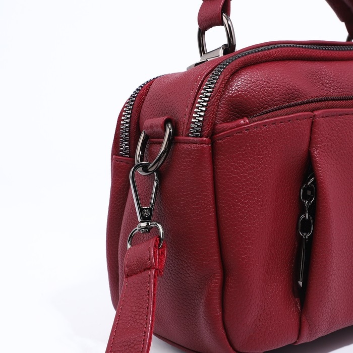 Сумка женская на молнии, цвет бордовый Сумка женская на молнии, цвет бордовый