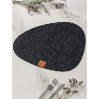 Салфетка сервировочная на стол Доляна &laquo;Грэй&raquo;, 33,5&times;38,4 см, толщина 4 мм, цвет чёрный