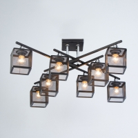 Люстра "Куб" 8х60Вт Е27 Чёрный 61,5х61,5,х27см Люстра "Куб" 8х60Вт Е27 Чёрный 61,5х61,5,х27см