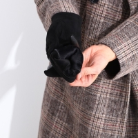 Перчатки женские, безразмерные, без утеплителя, цвет чёрный Перчатки женские, безразмерные, без утеплителя, цвет чёрный