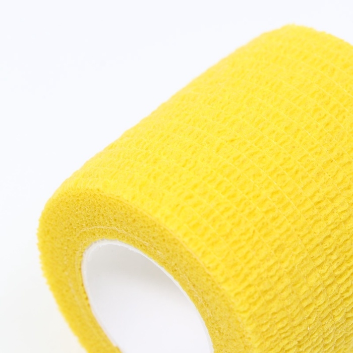 Бинт самофиксирующийся разрывной &laquo;Groomroom&raquo;&lrm;, 5 см х 4,5 м, желтый
