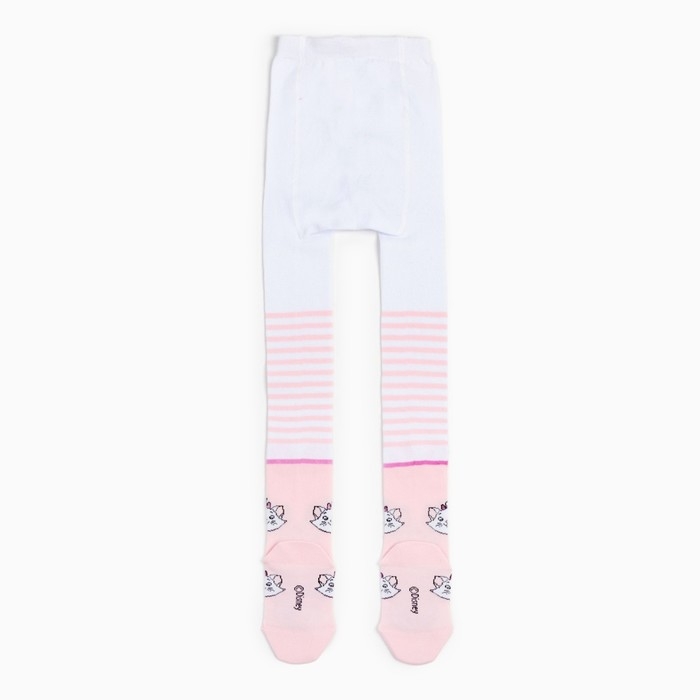 Колготки детские «Мари», Коты аристократы, рост 116-122 см, цвет белый/розовый Колготки детские «Мари», Коты аристократы, рост 116-122 см, цвет белый/розовый