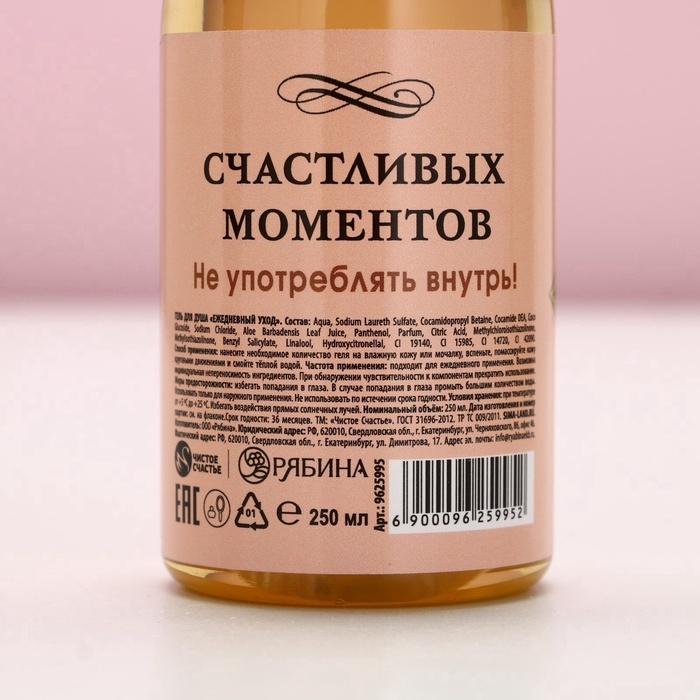 Подарочный набор ЧИСТОЕ СЧАСТЬЕ &laquo;Для тебя&raquo;: гель для душа шампанское 250 мл и бомбочки для ванны 5х40 г, Новый Год