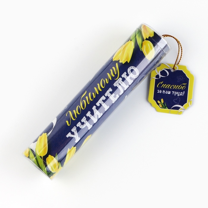 Ручка шариковая синяя паста в тубусе &laquo;Любимому учителю&laquo;&raquo; пишущий узел 1 мм