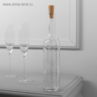 Гирлянда &laquo;Нить&raquo; 1 м роса с пробкой, IP20, серебристая нить, 10 LED, батарейки LR44х3 (в комплекте), свечение зелёное