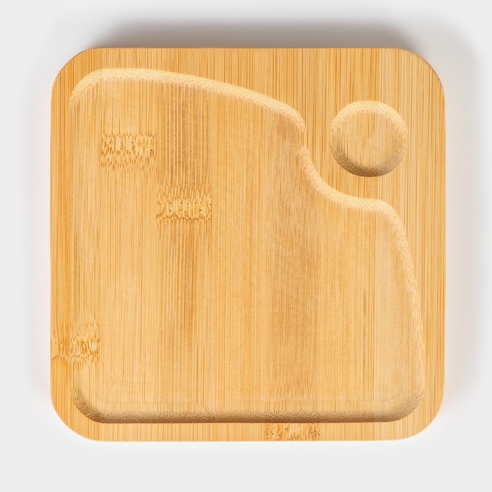 Блюдо для подачи Доляна &laquo;Бамбук&raquo;, 16&times;16 см, квадратное, бамбук