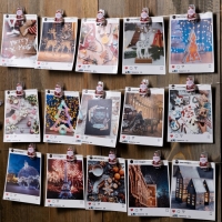 Гирлянда &laquo;Нить&raquo; 2 м роса с насадками &laquo;Прищепки с Дедом Морозом&raquo;, IP20, серебристая нить, 20 LED, батарейки ААх2 (нет в комплекте), свечение тёплое белое