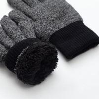 Перчатки мужские MINAKU "Меланж", р.8-9, цв.черный Перчатки мужские MINAKU "Меланж", р.8-9, цв.черный