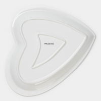 Блюдо фарфоровое Magistro &laquo;Сердце Бланш&raquo;, 24&times;27&times;3 см, цвет белый