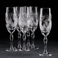 Набор фужеров хрустальных для шампанского &laquo;Мельница&raquo;, 170 мл, 6 шт