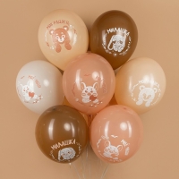 Шар латексный 12" &laquo;Нежные зверята&raquo;, пастель, 2 ст., набор 25 шт., МИКС