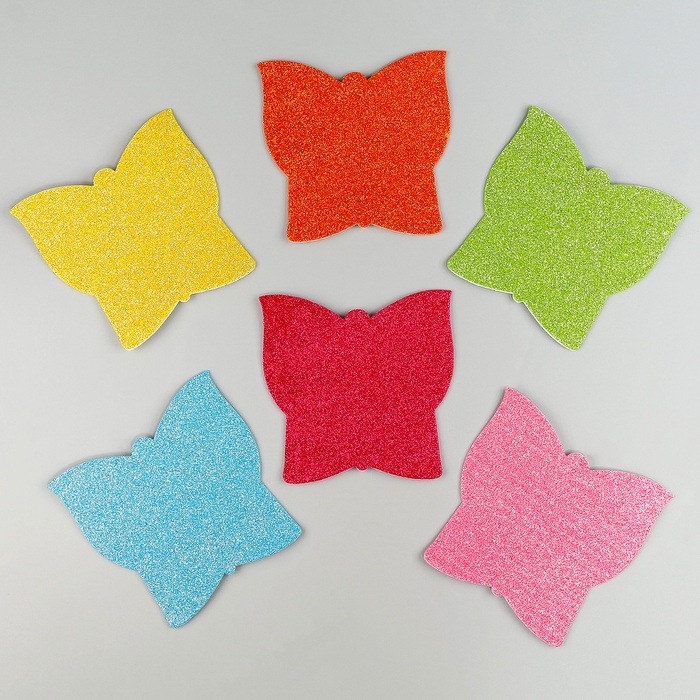 Набор наклеек из EVA "Бабочки", 6 шт, цвет МИКС