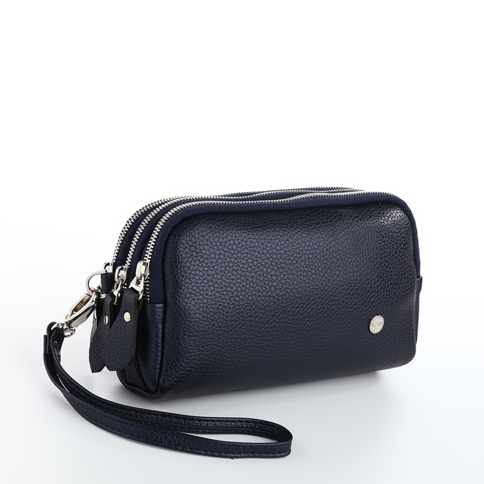 Сумка женская на молнии, цвет синий