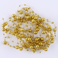 Леска для декора с бусинками, длина — 4,8 м, цвет золотой Леска для декора с бусинками, длина — 4,8 м, цвет золотой