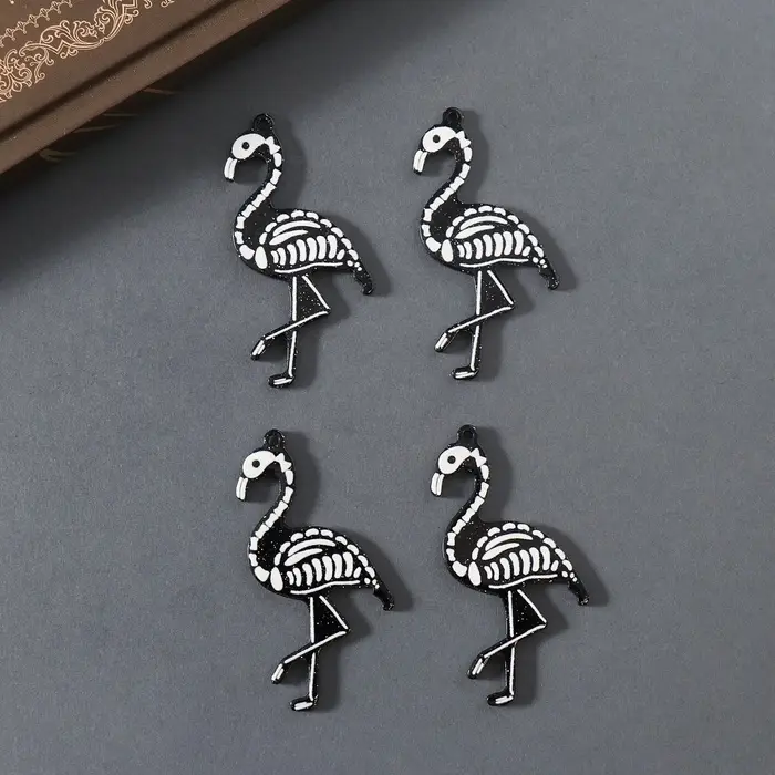 Декор для творчества акрил двусторонний "Скелет фламинго" блеск 5,2х2,8х0,3 см