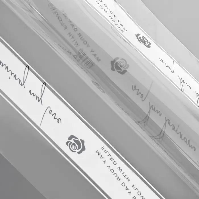 Пленка для цветов матовая, &laquo;Полоса с надписью&raquo;, 58&times;58 см