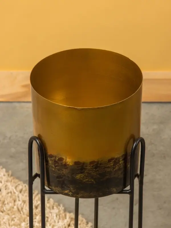 Кашпо на подставке "Хани" железо 18х18х56 см