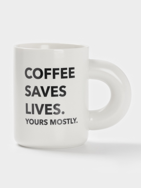 Кружка Доляна "Coffee tike" 12,5х8х10,8 см, цвет белый